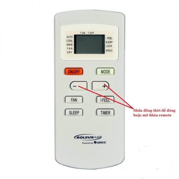 cách mở remote máy lạnh bị khóa 2