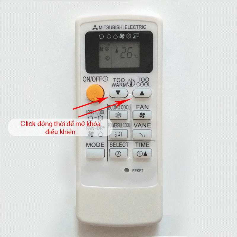 cách mở remote máy lạnh bị khóa 4