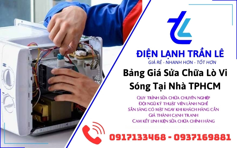 Bảng giá sửa chữa lò vi sóng tại nhà TPHCM 2 Bảng giá sửa lò vi sóng