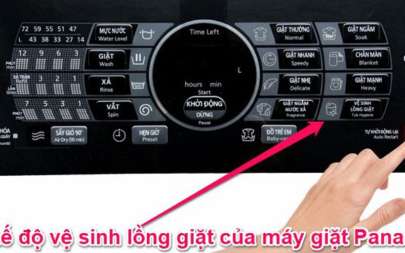 Chế độ vệ sinh máy giặt Panasonic 3 Vệ sinh máy giặt Panasonic