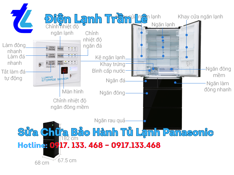Trung tâm sửa chữa bảo hành tủ lạnh panasonic khắc phục mọi sự cố trong 1 lần gọi